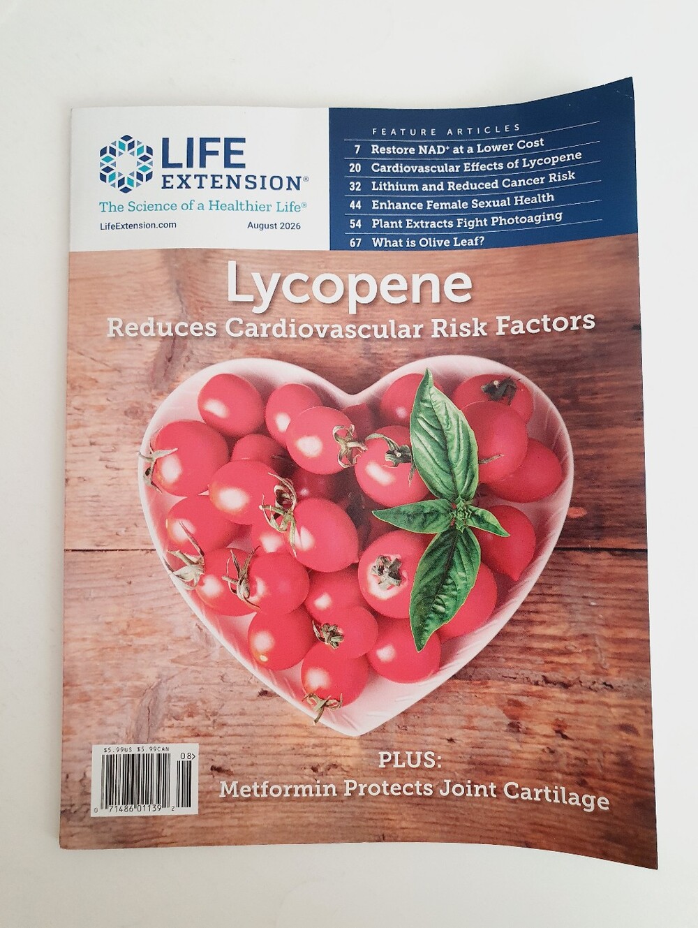 Life Extension Magazine August, 2026 - Lycopene - Reduces Cardiovascular Risk